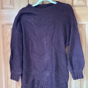 Aerie Deep Purple Cowl Neck Sweater